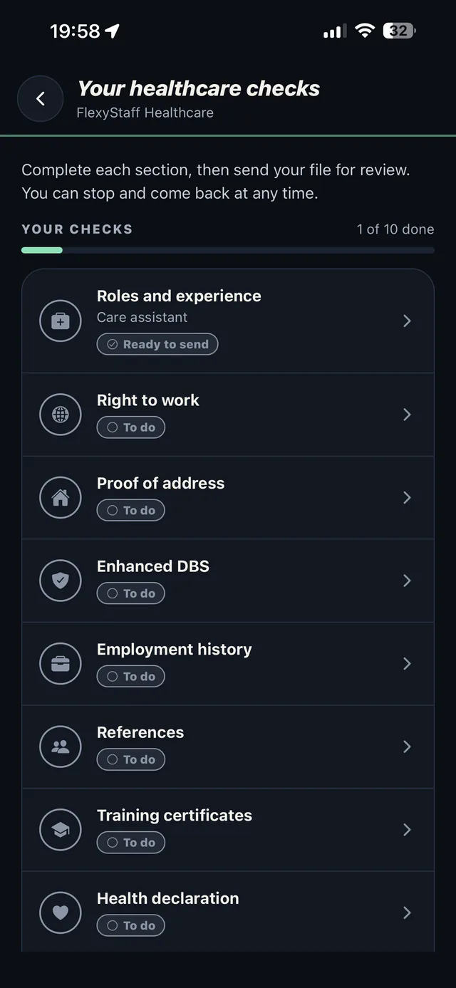 FlexyStaff Healthcare in the app